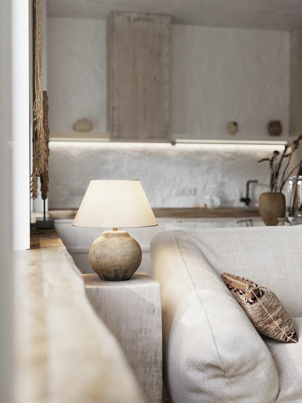 灰白色調詫寂風公寓，讓人倍感舒適