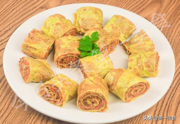 分享6道營養早餐做法，一卷一切真美味，有皮有餡有營養，特實用