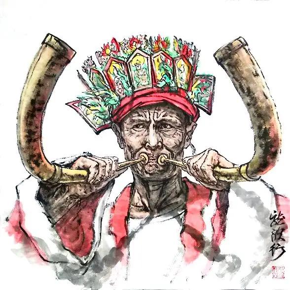 業餘畫家龍波行、作品精湛很正點