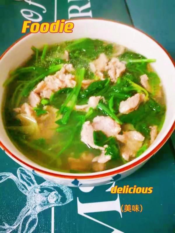 抗癌食譜分享&sol;&sol;蘿蔔苗汆滑肉湯