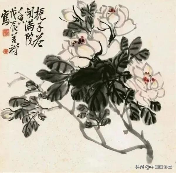 李苦禪給師妹畫的花卉冊,豪邁灑脫 李苦禪給師妹畫的花卉冊,豪邁灑脫