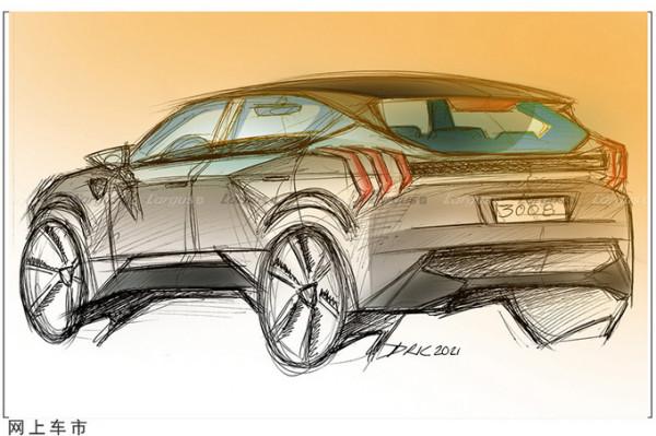 搭1.6T+溜背轎跑車身！標緻全新3008細節曝光，想買別急再等等