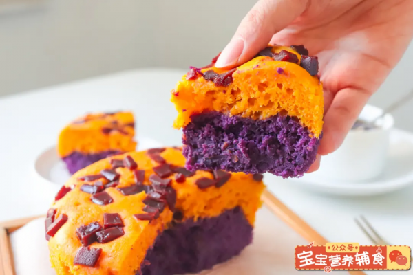 今日食譜「南瓜紫薯糕」~寶寶輔食