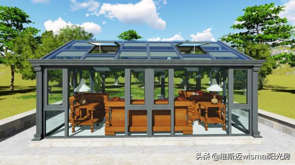 一組高畫質精品人字頂陽光房動畫效果圖賞析