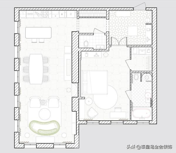 分享一套華麗的新古典主義風格的案例，以藝術為中心的家居設計