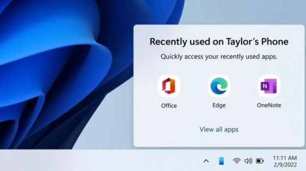 Windows 11版&OpenCurlyDoubleQuote;您的手機&rdquo;應用將更新！工作列新功能截圖曝光