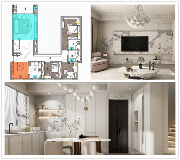 這種u型奇葩戶型，採光差動線過長，開發商不好出手，設計師有招