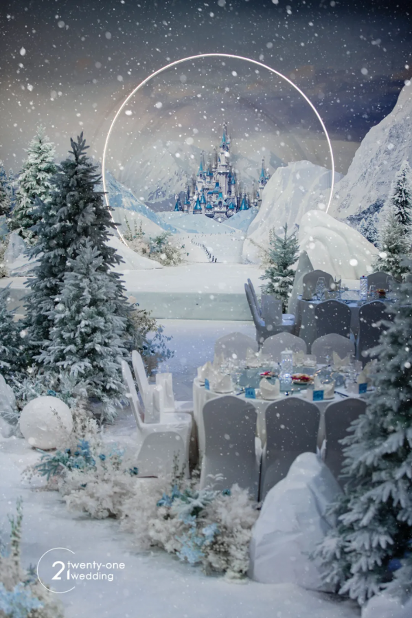 與冬奧會100%浪漫契合的冰雪主題婚禮