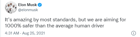 馬斯克：未來自動駕駛將比人類駕駛安全10倍以上