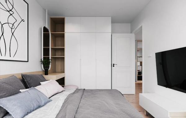 70平方簡約北歐風小戶型，白色+原木色，顏值滿分