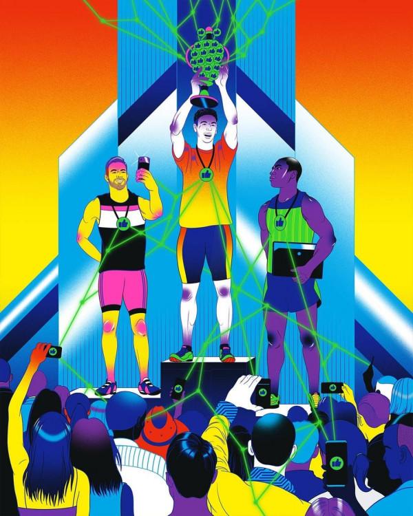 插畫丨強烈的色彩與動感衝擊力，復古又迷人，情節表現極為豐富