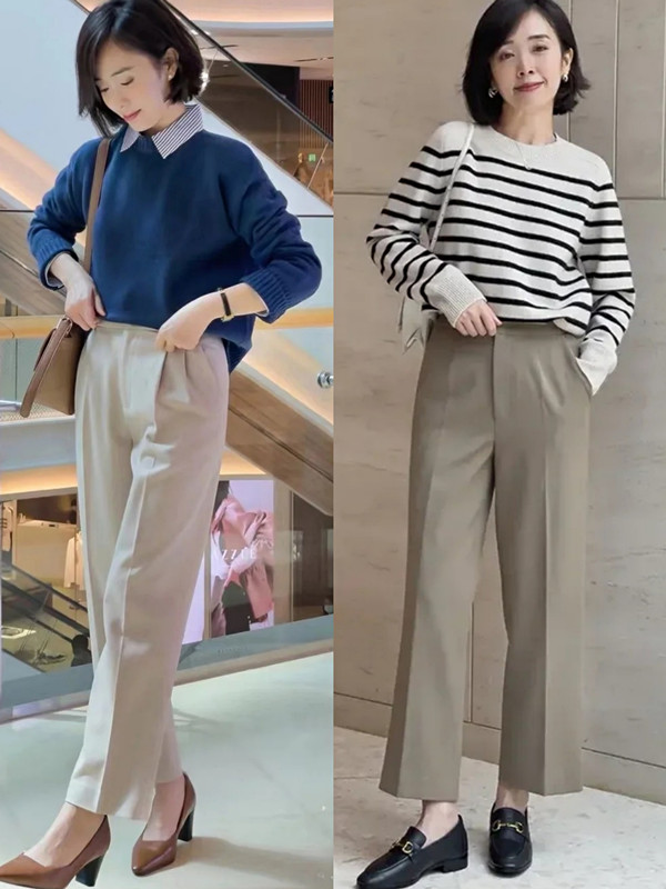 女人過40要學會斷舍離，小黑褲別穿了，這3條減齡褲才是冬季新寵