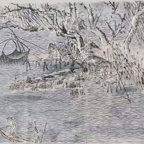 高祖酒老總梁輝收《江行初雪圖》臨作，獲保值增值承諾