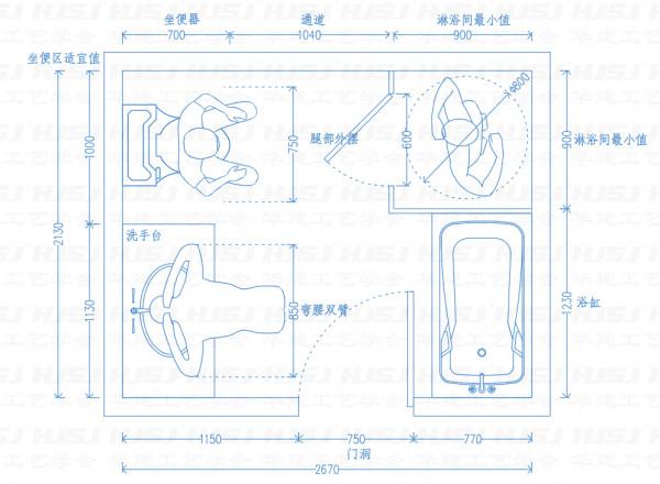 衛生間尺寸設計！HJSJ-2021