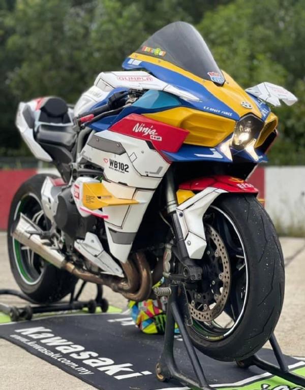 RX-78-2高達配色川崎NinjaH2痛車 ​​​​ RX-78-2高達配色川崎NinjaH2痛車 ​​​​