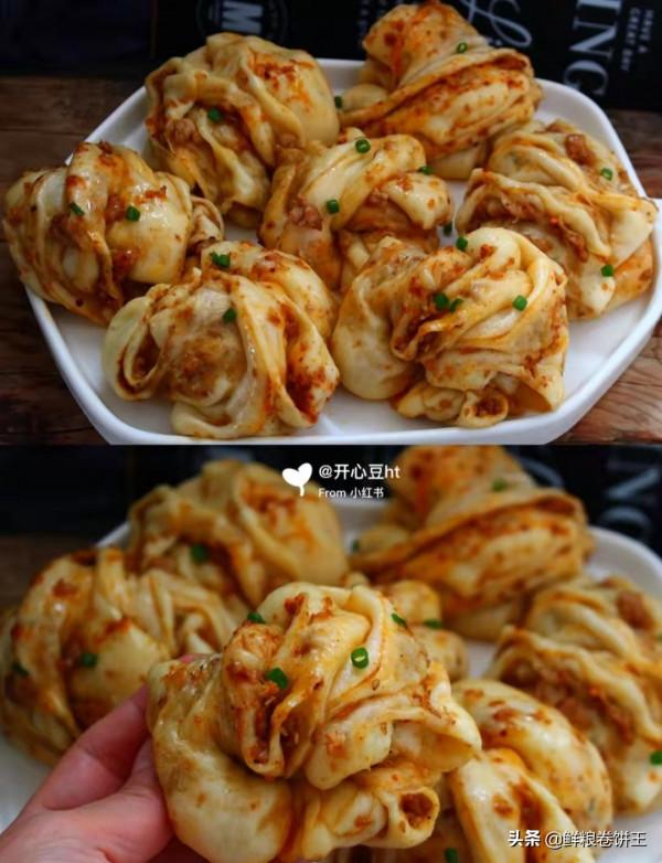 自己做的香辣肉粒花捲也可以比買的香 自己做的香辣肉粒花捲也可以比買的香