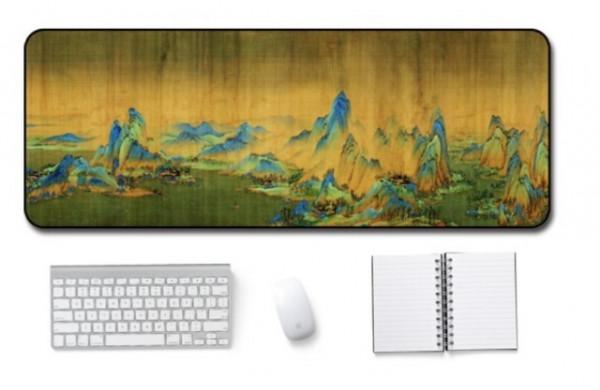 國風滿滿 千里江山圖超大滑鼠墊好價熱銷