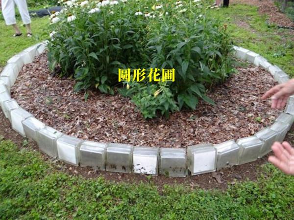 玻璃磚砌完牆,剩餘11塊鋪在院子花圃裡,比紅磚塊的效果要漂亮 玻璃磚砌完牆,剩餘11塊鋪在院子花圃裡,比紅磚塊的效果要漂亮