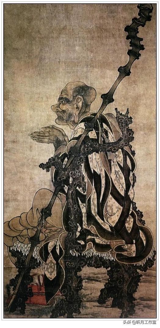 五代南唐時期著名畫家貫休《羅漢十六幀圖》繪畫作品賞析