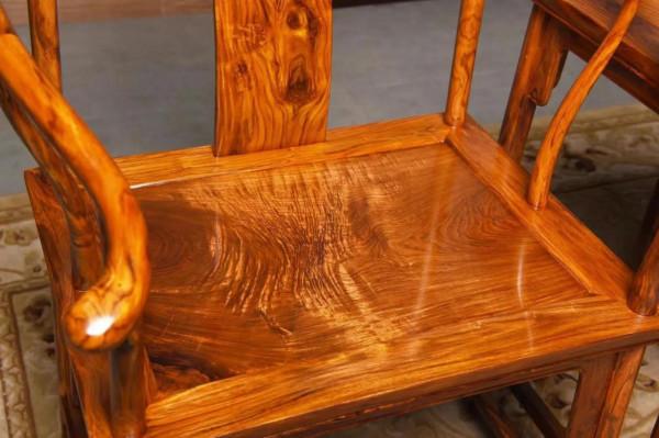 海南黃花梨全新料王世襄款圈椅圓中略帶扁形