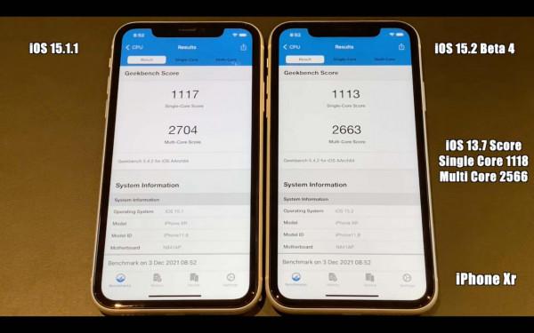 蘋果歷時16天,iOS15.2 Beta4效能表現如何 蘋果歷時16天,iOS15.2 Beta4效能表現如何