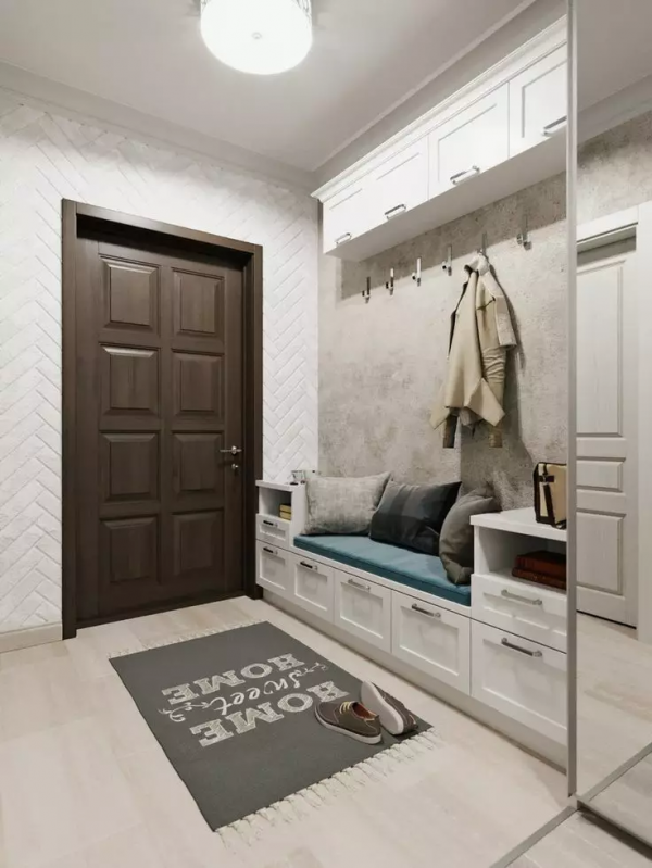 門廳鞋櫃+衣櫃的設計，實用又上檔次，連衣帽間都可以省了