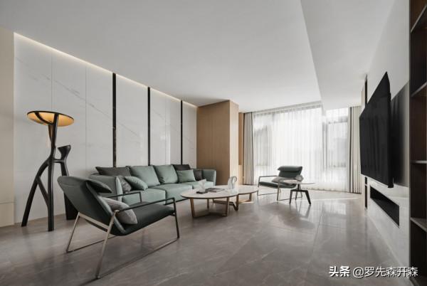 江蘇&CenterDot;280㎡現代簡約疊墅裝修設計實景；低純度營造舒心的居家氛圍