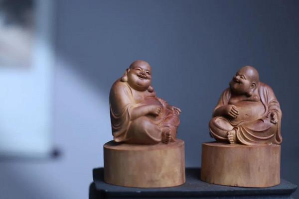 印度小葉紫檀小彌勒｜清刀制