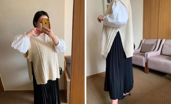 襯衫搭毛背心才是純欲天花板吧