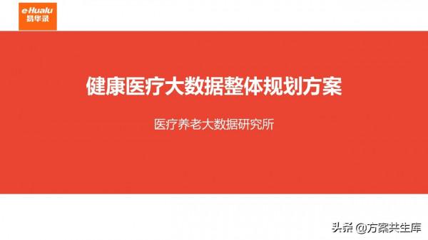 健康醫療大資料整體規劃方案