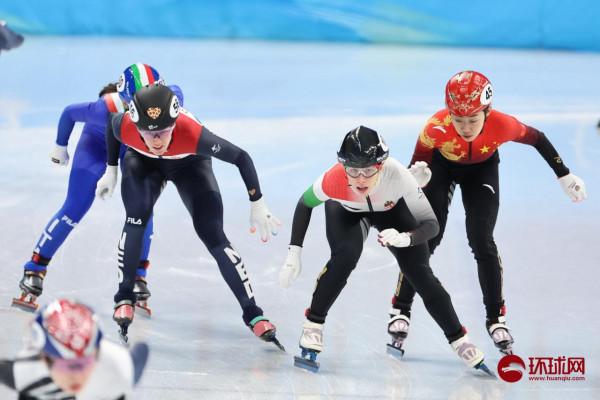 冬奧短道速滑女子1500米1&sol;4決賽 張雨婷獲得所在小組第三