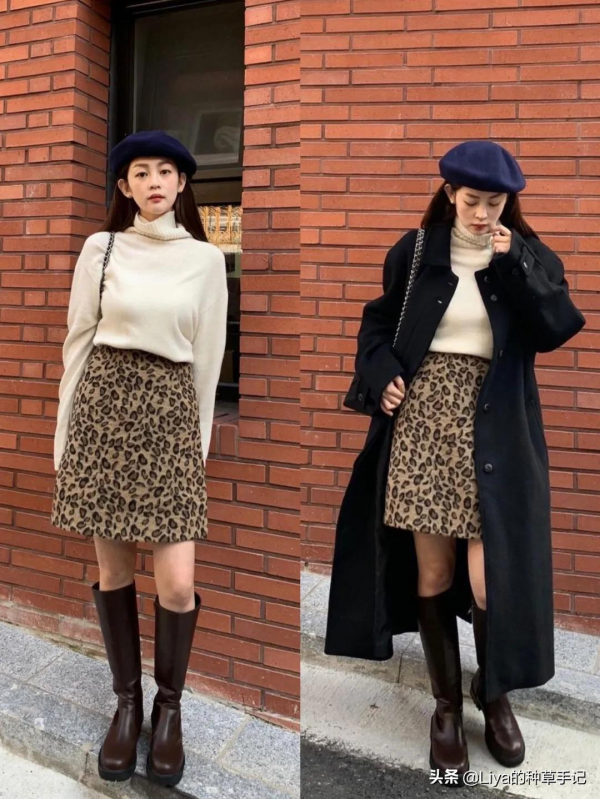 厚外套 + 裙子，照著穿巨時髦