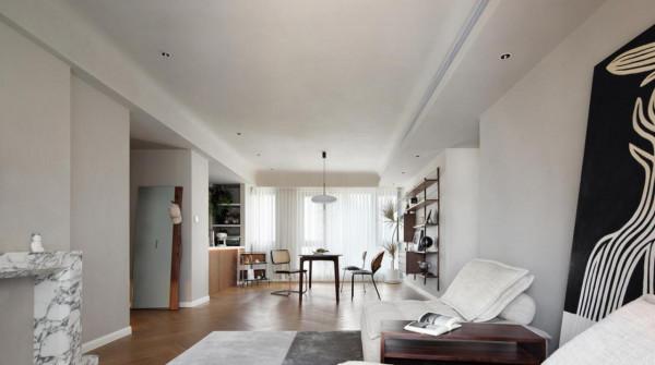 LDK一體設計+半吊無主燈設計，看了他112㎡新家後，果斷拍照收藏