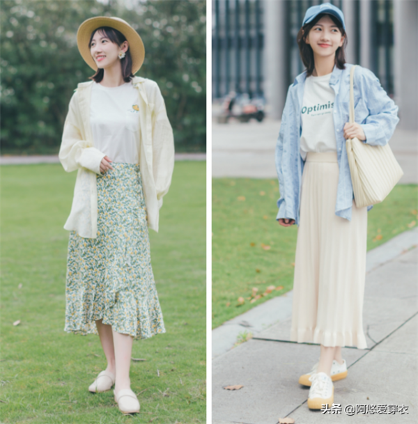 今年春天“懶人裙”火了，配平底鞋穿，既優雅時髦，又舒適不累腳