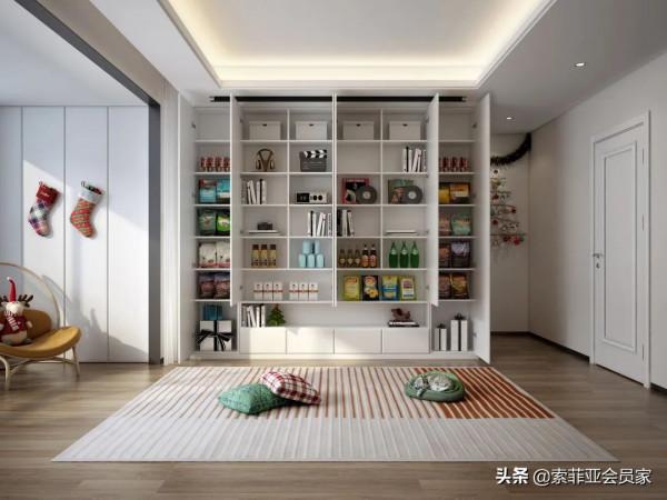 119㎡現代風精緻三房，客廳陽臺打通，太太太大氣了