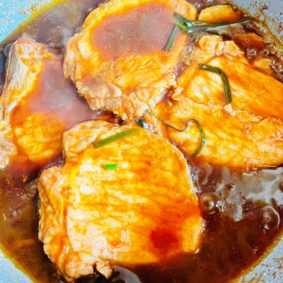 #名廚汁味，圓中秋美味#紅汁釀大排