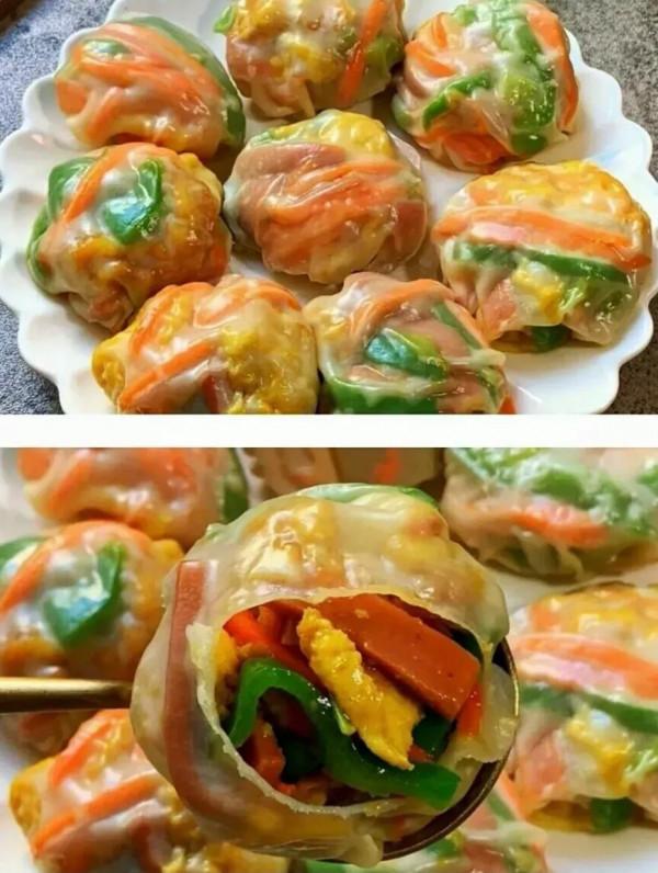 不用柔面不用擀皮的懶人水晶蒸包做法來了 一口一個當早餐吃太棒了