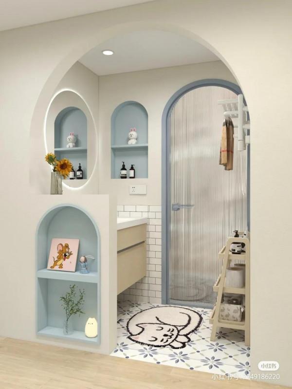 馬卡龍色衛浴，超級好看