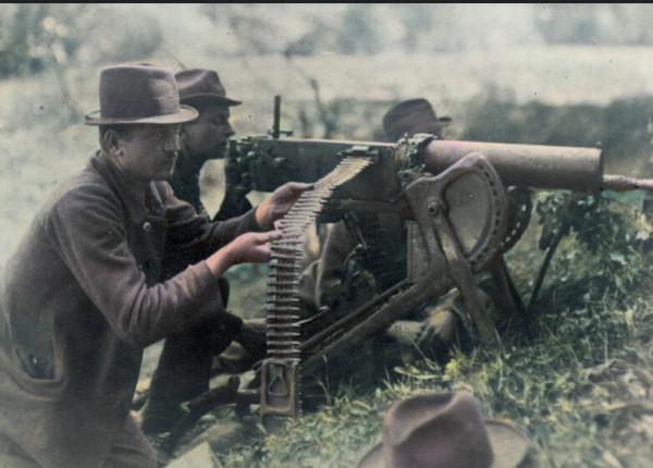 二戰彩色照片，讓我們領略美國M1917式重機槍的風采