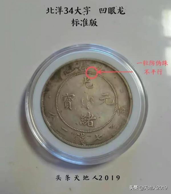 珠圈暗記最多、龍尾最短的龍洋&mdash;&mdash;北洋34短尾龍版