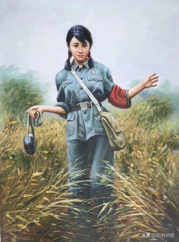 著名油畫家陳大中作品（紅衛兵）