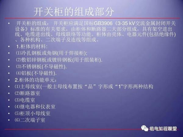79頁ppt帶你全面瞭解高壓開關櫃的組成、應用場所等相關知識