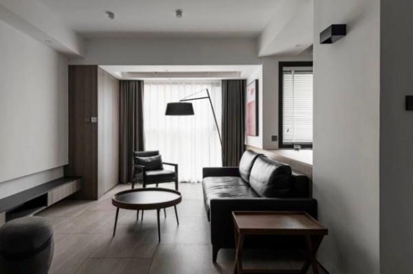 112平現代風三居室平面和線條交錯，給空間增添層次感