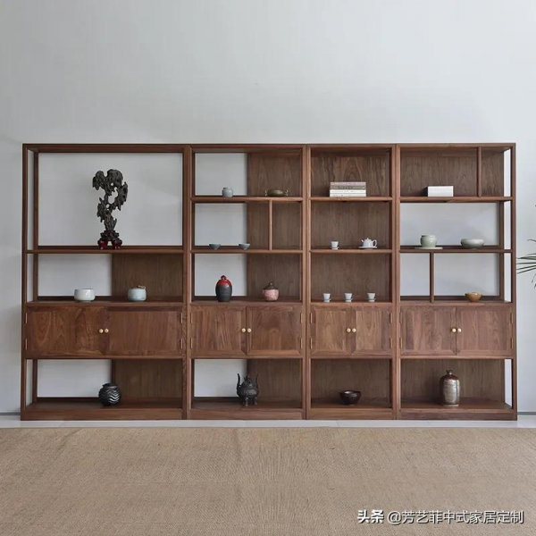 148㎡新中式，黑檀+黑胡桃傢俱，通透禪意，一進門就被治癒了