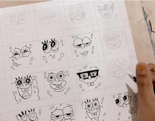 零基礎格子畫—海綿寶寶 零基礎格子畫—海綿寶寶