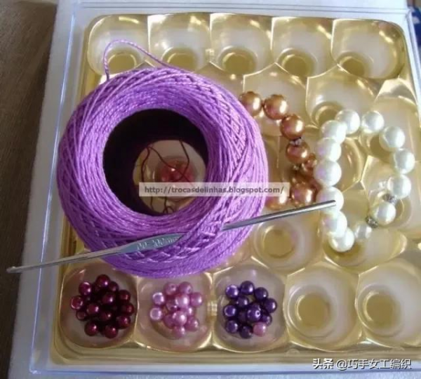 普通的珠子，這樣一鉤，就是一條時尚的項鍊了（附教程）