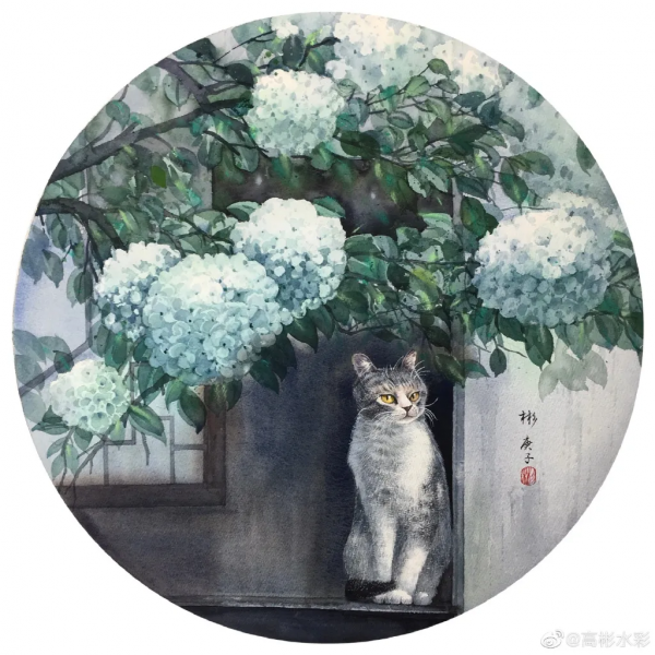 川美畢業的水彩大師，筆下繽紛的花卉、極致的風景靜物，張張迷人