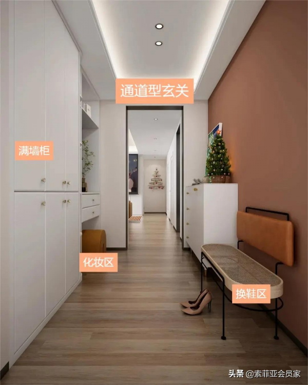 119㎡現代風精緻三房，客廳陽臺打通，太太太大氣了