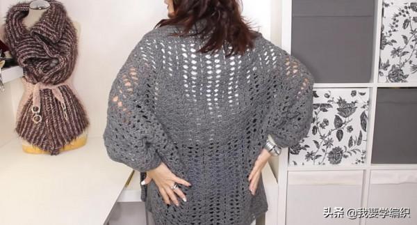 這種款式的開衫很舒服，寬鬆式休閒披肩開衫教程，大方舒適又瀟灑