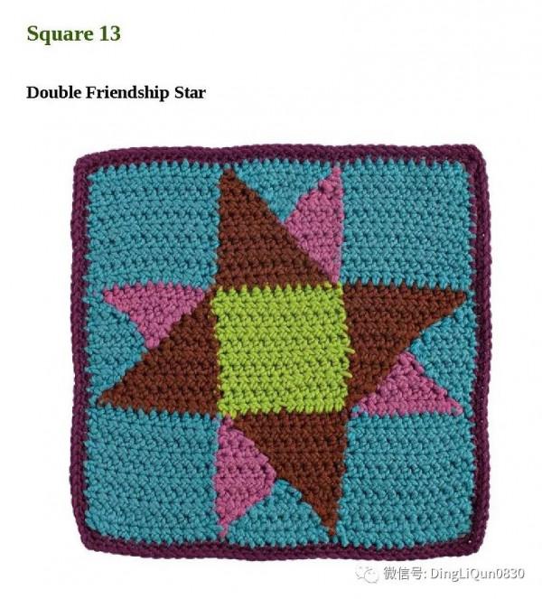 「鉤編圖解」28個經典的雙面彩色編織圖案，製作家居小物很好用